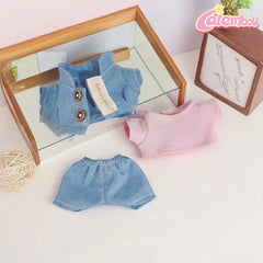 Labubu Light Blue Cardigan Dress Clothing Set