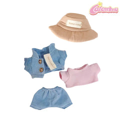 Labubu Light Blue Cardigan Dress Clothing Set