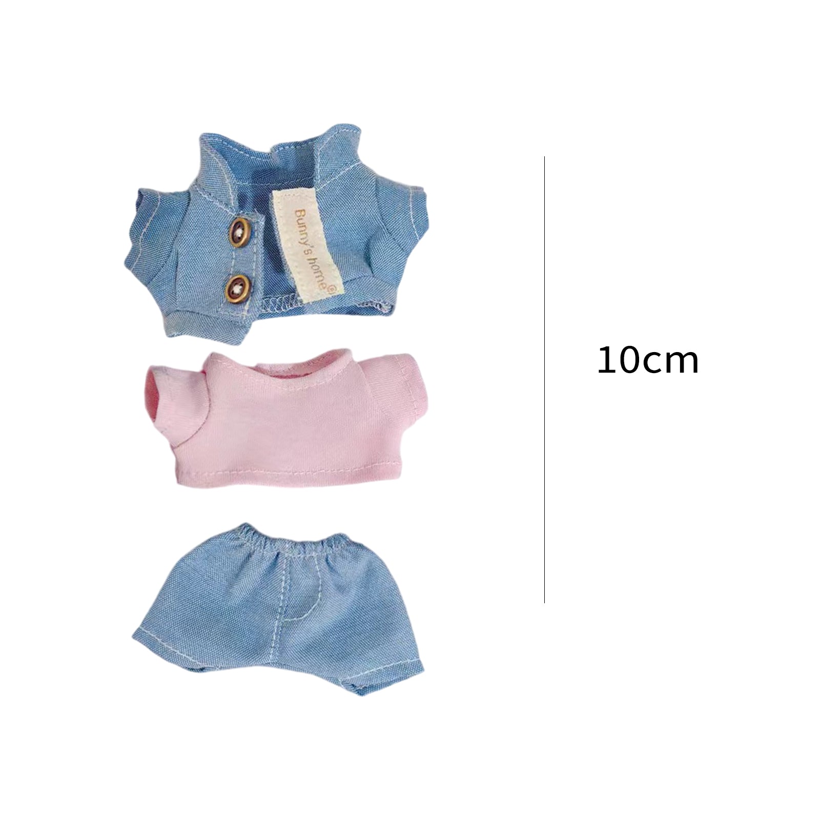 Labubu Light Blue Cardigan Dress Clothing Set