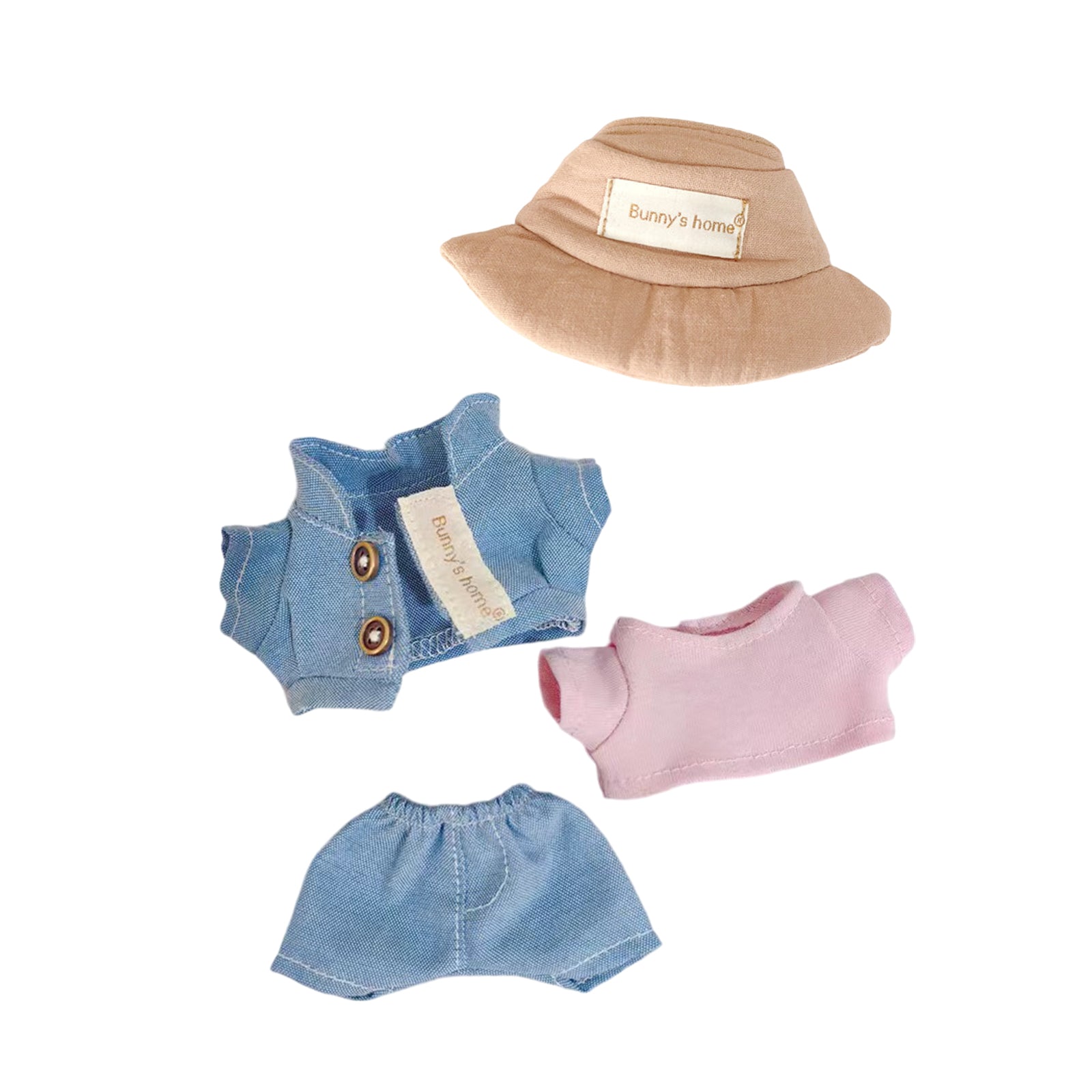 Labubu Light Blue Cardigan Dress Clothing Set