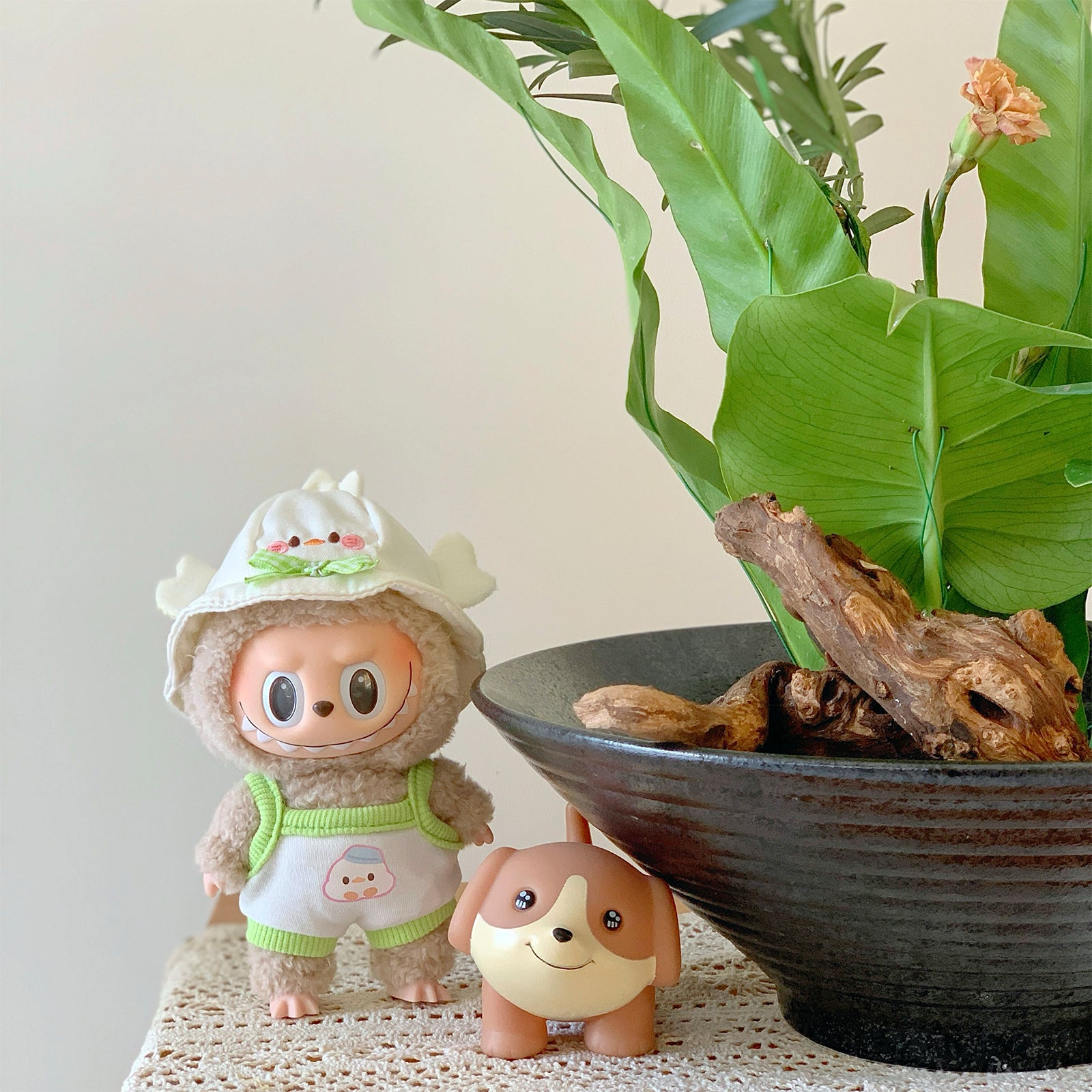 Labubu White Duck Clothing Set