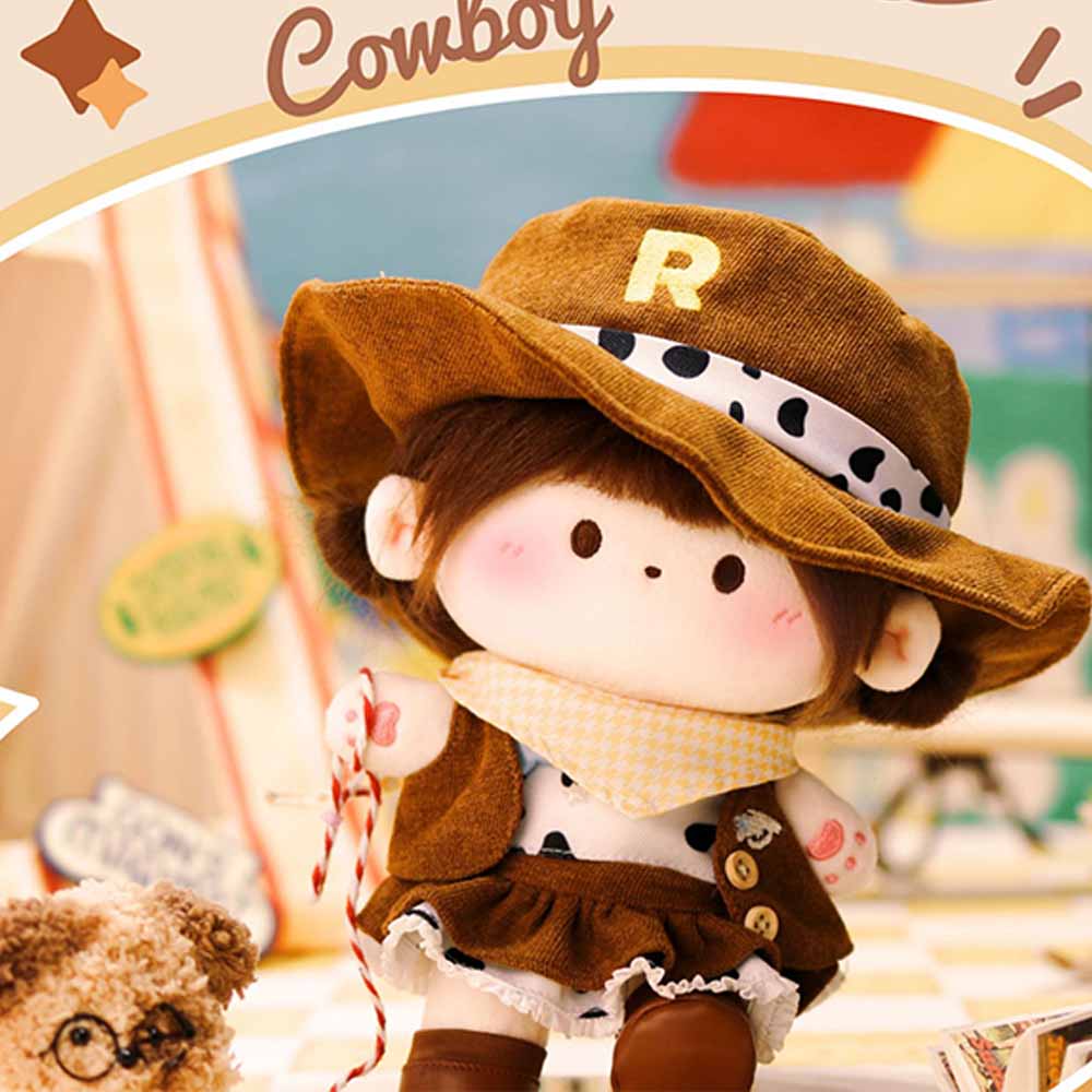 NAYANAYA Chestnut Cowboy Dress Up Doll 8"