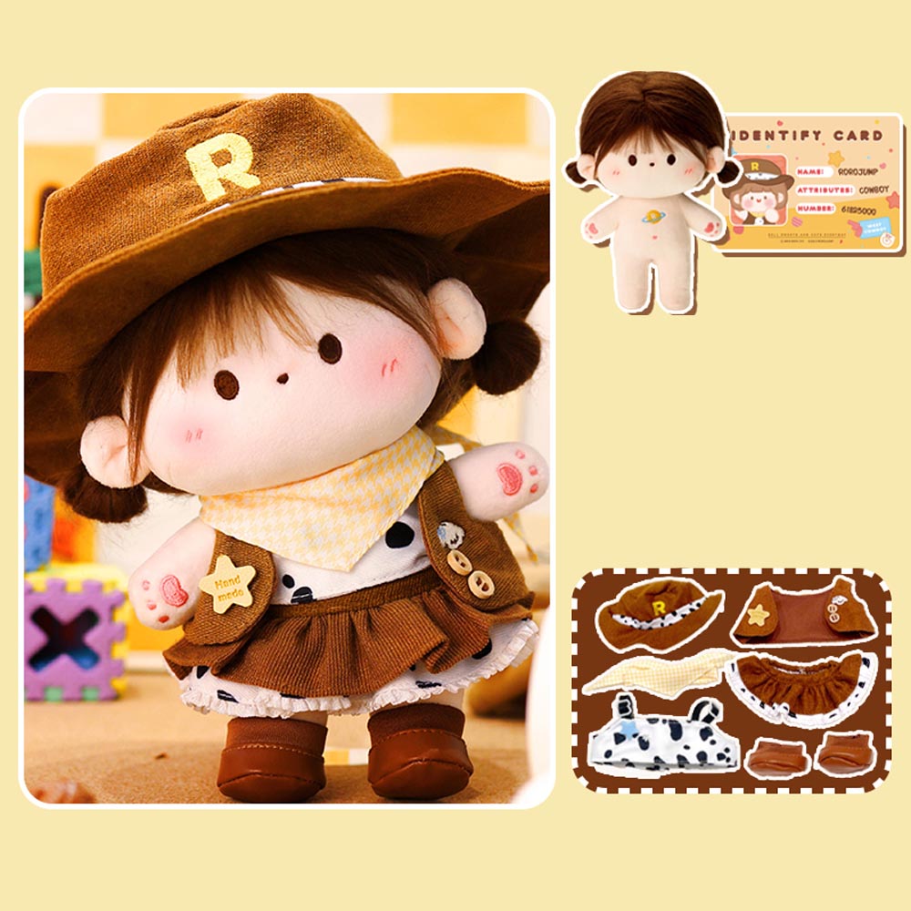 NAYANAYA Chestnut Cowboy Dress Up Doll 8"