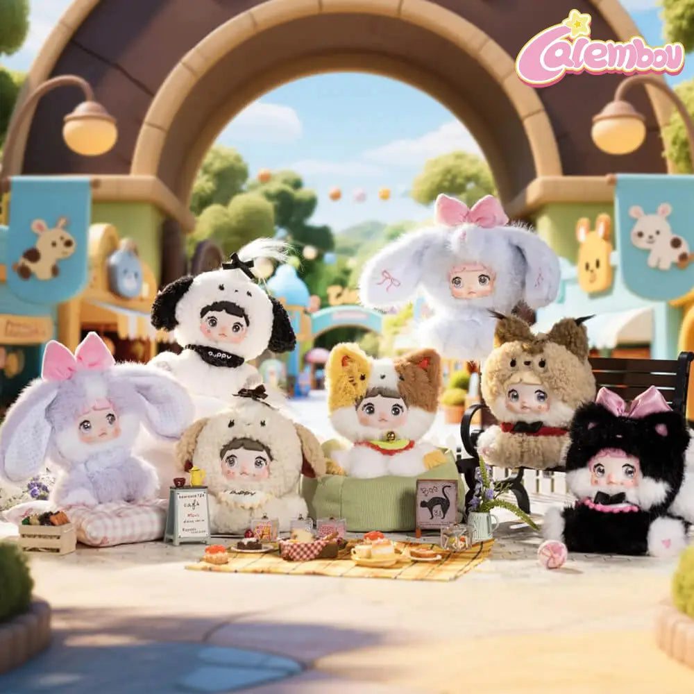 nommi 動物園 シリーズ ノミNommi 座って動物園　1BOX6体入り Nommi Sitting Zoo Series Plush Blind Box | Calembou