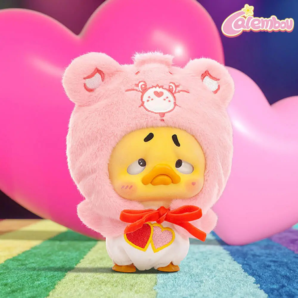 Upsetduck x Carebears Neon Sweetheart Duck Plush Keychain Blind Box