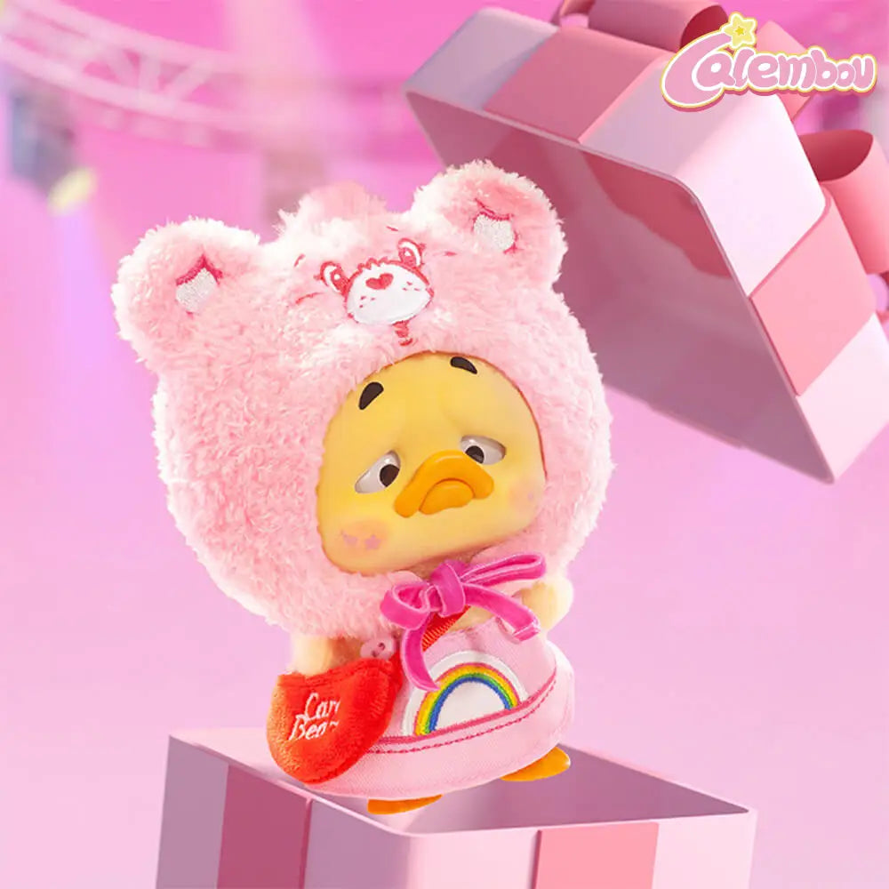 Upsetduck x Carebears Neon Sweetheart Duck Plush Keychain Blind Box