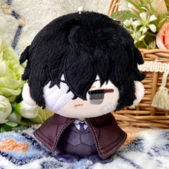 Black Osamu Dazai Plush Keychain