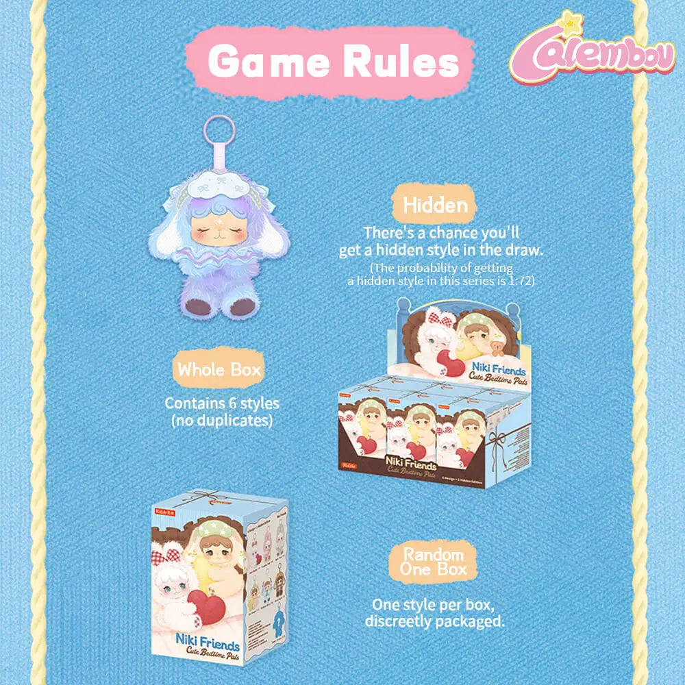Niki Friends Cute Bedtime Pals Series Plush Blind Box