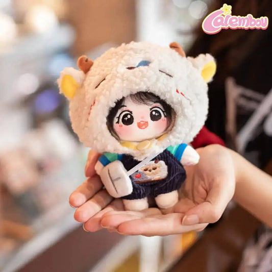 Pistachio Haha Cute Lamb Overalls Set Plush Keychain