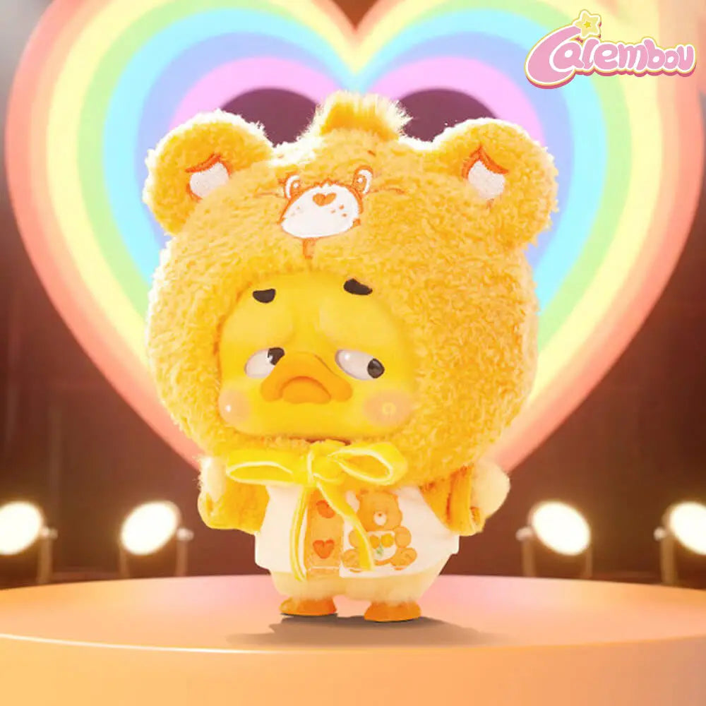 Upsetduck x Carebears Neon Sweetheart Duck Plush Keychain Blind Box