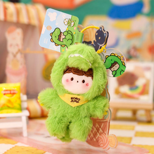 RoRo Jump x NAYANAYA Dinosaur Plush Keychain