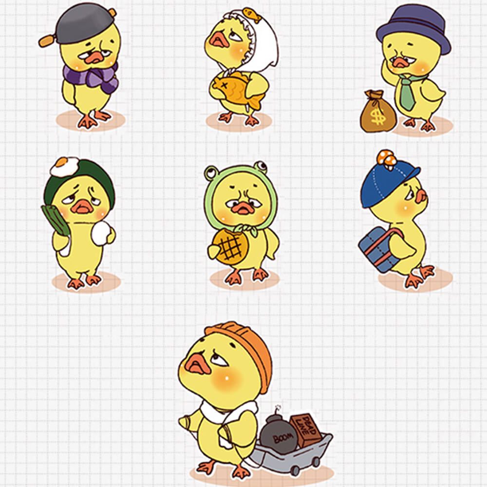 Upsetduck Annoying Duck At Work Series Plush Blind Box